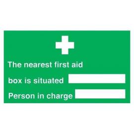 The Nearest First Aid Box Sign - Self Adhesive