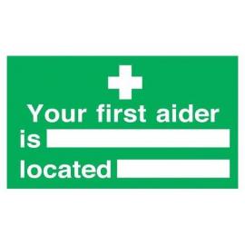Nominated First Aider Sign - Self Adhesive