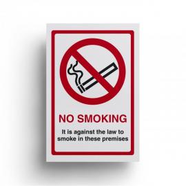 No Smoking Its Against The Law Sign - Symbol & Words Sign - Sticker - 15cm (6&quot;)