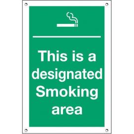This Is A Designated Smoking Area - Rigid Sign