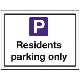 Residents Only Parking Sign