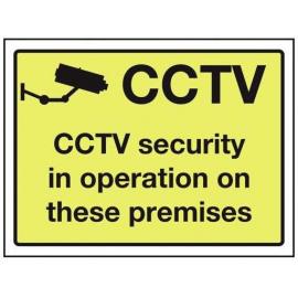 CCTV On Premises - Information Sign - Rigid - 30cm (11.8&quot;)