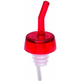 Free Flow - Whiskey Pourer - Plastic - Red Spout & Red Collar