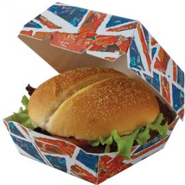 Clamshell Food/Burger Box - &#39;Smitten About Britain&#39; - Medium