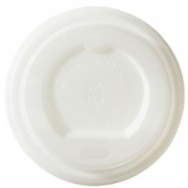 Sip Through Lid - Coffee Cup - Compostable - White - 4oz (12cl) Cups - 62mm dia