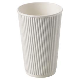 Ripple Cup - Triple Wall Cup - White - 16oz (45cl)