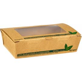 Pasta or Salad Box - Compostable - Kraft Board - Oblong - 50cl (17.5oz)