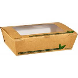 Pasta or Salad Box - Compostable - Kraft Board - Oblong - 70cl (24.5oz)