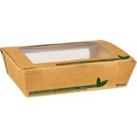 Pasta or Salad Box - Compostable - Kraft Board - Oblong - 120cl (42.25oz)