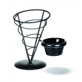 Appetizer - Black Cone - With 1 Ramekin - 17.75cm (7&quot;)