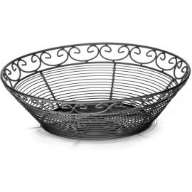 Round Basket - Wire - Mediterranean - Black - 25cm (9.8&quot;)