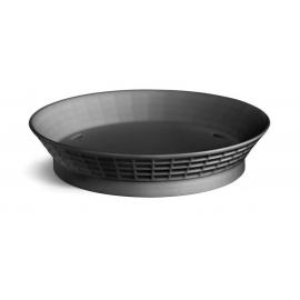 Diner Platter with Base - Polypropylene - Black - 23cm (9&quot;)