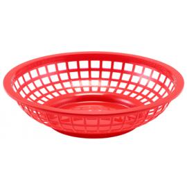 Serving Basket - Round - Polypropylene - Red - 20.5cm (8&quot;)