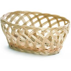 Oval Basket - Handwoven - Open Weave - Polypropylene - Natural - Length: 24.1cm (9.5&quot;) - Width: 18.4cm (6&quot;) - Depth: 9.5cm (3.2&quot;)