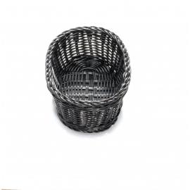 Oval Basket - Handwoven - Polypropylene - Ridal - Black - 22.8cm (9&quot;)
