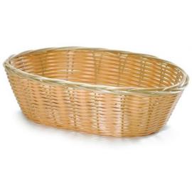 Oval Basket - Handwoven - Polypropylene - Natural - 25.4cm (10&quot;)