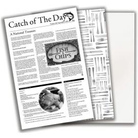 Greaseproof Paper - Square Sheets - Catch of the Day - 15.25cm (6&quot;)