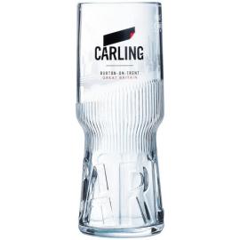Beer Glass - Carling - Toughened - 20oz (57cl) CE - Nucleated