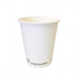 Single Wall Coffee Cup - Biodegradable - Edenware - White - 8oz (24cl) - 80mm dia
