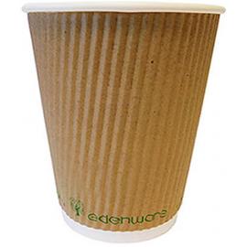 Triple Wall Coffee Cup - Biodegradable - Edenware - Brown - 8oz (24cl) - 80mm dia