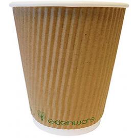 Triple Wall Coffee Cup - Biodegradable - Edenware - Brown - 12oz (34cl) - 90mm dia