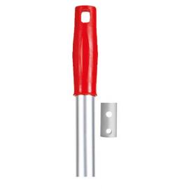 Mop Handle - Drilled End - Aluminium - Medium Duty - Red - 137cm (54&quot;)