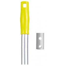 Mop Handle - Drilled End - Aluminium - Medium Duty - Yellow - 137cm (54&quot;)