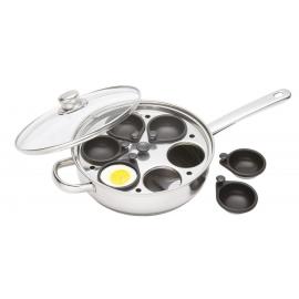 Egg Poacher - Six Hole - Stainless Steel - Clearview - 26cm (10.2&quot;)