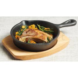 Cast Iron Fry Pan with Board - Round - Artes&#224; - 20cm (6&quot;)