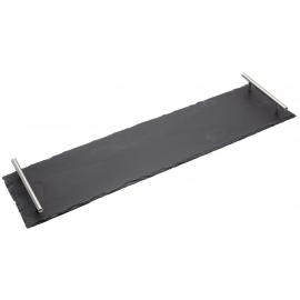 Platter - Rectangular - with Handles - Natural &#39;Chipped&#39; Edge - Slate - 60cm (23.5&quot;)