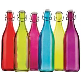 Swing Top Bottle Water - Assorted Colours - 1L (33oz)