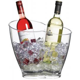 Wine & Champagne Bucket - 2 Bottle - Acrylic - Clear - 28cm (15&quot;)