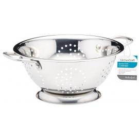 Footed Colander - Tubular Handles - Stainless Steel - 7.6L