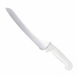 Bread Knife - Serrated - White Handle - 20cm (8&quot;)
