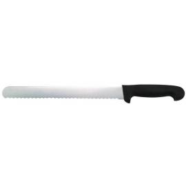 Slicing Knife - Serrated - Granton -  Brown - 30cm (12&quot;)