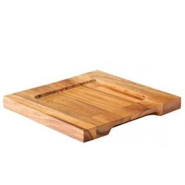 Square Serving Board - Square Indent - Acacia Wood - 19cm (7.5&#39;&#39;)