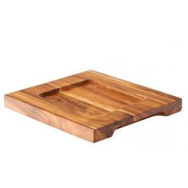 Rectangular Serving Board - Square Indent - Acacia Wood - 18cm (7&#39;&#39;)