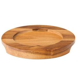 Round Serving Board - Round Indent - Acacia Wood - 14cm (5.5&#39;&#39;)