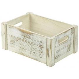 Wooden Crate - White Wash Finish - 27cm (10.6&quot;)