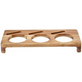 Presentation Stand with Indents - Acacia Wood