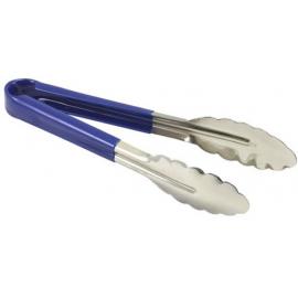 Tongs - All Purpose - Stainless Steel - Part Vinyl-Coated - Blue - 23cm (9&quot;)