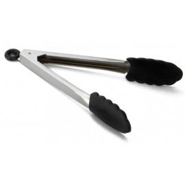 Tongs with Silicone Tip - Locking - Stainless Steel - 23cm (9&quot;)