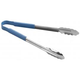 Tongs - All Purpose - Stainless Steel - Part Vinyl-Coated - Blue - 24.5cm (9.6&quot;)