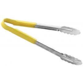 Tongs - All Purpose - Stainless Steel - Part Vinyl-Coated -Yellow - 24.5cm (9.6&quot;)