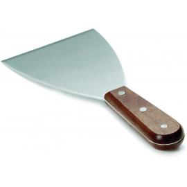 Griddle Scraper - Stainless Steel - Hardwood  Handle - 21cm (8.3&quot;)