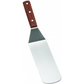 Food Turner - Solid Stainless Steel Blade - Cranked Wooden Handle - 36.8cm (14.5&quot;)