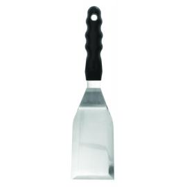 Food Turner - Solid Stainless Steel Blade - Cranked ABS Handle - Black - 29cm (11.4&quot;)