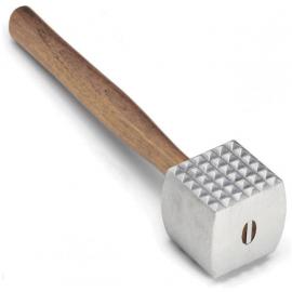 Meat Tenderizer - Aluminium - Wooden Handle - 33cm (13&quot;)