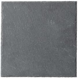 Square Plate - Deep - Natural &#39;Chipped&#39; Edge - Slate - 18cm (7&quot;)