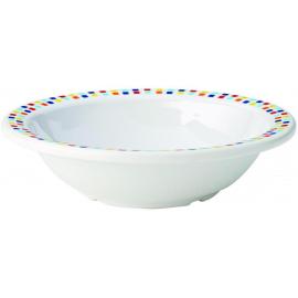 Rimmed Fruit Bowl  - Melamine - Spanish Tile - 28cl (9.75oz) - 15cm (6&quot;)